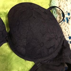 Gap unlined purple floral 34C bra